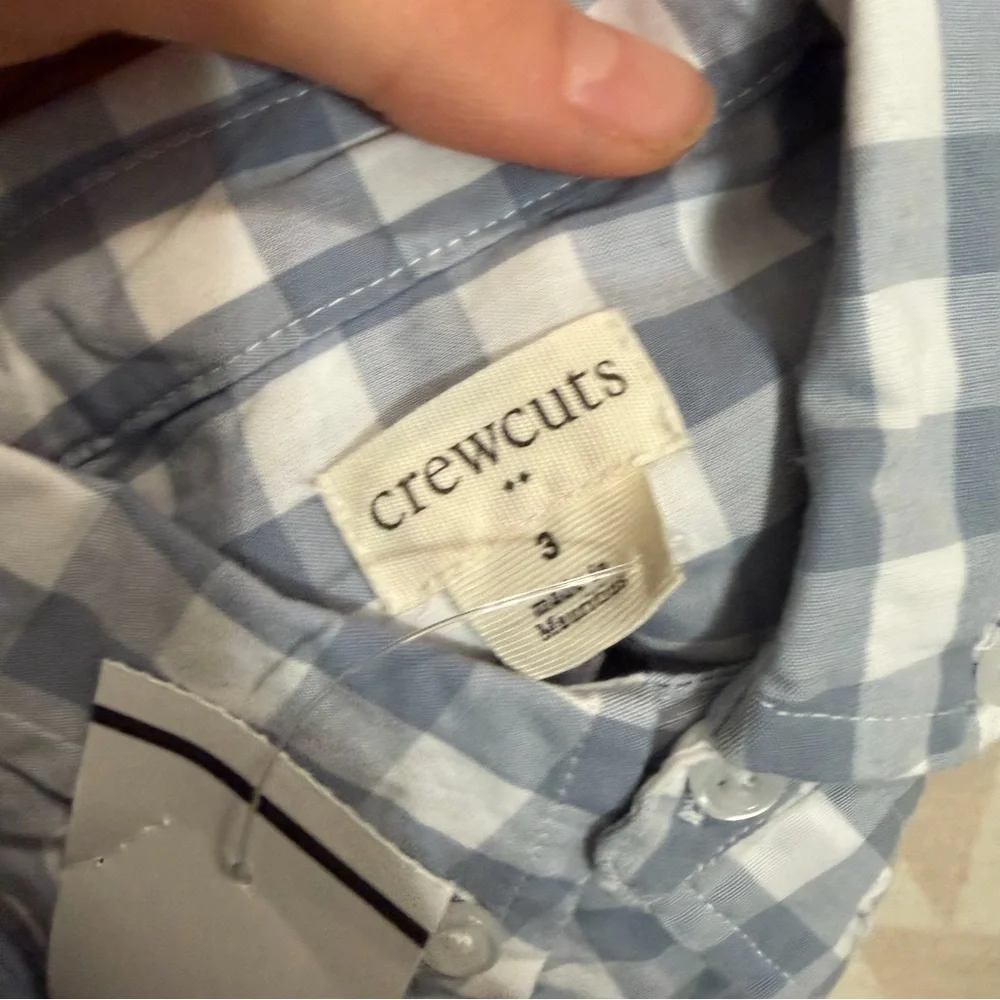 NWOT j crew Boys' long-sleeve flex patterned washed shirt